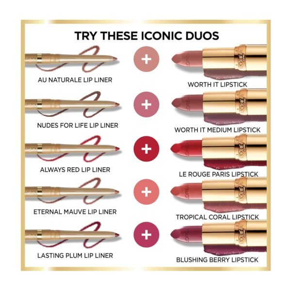L’Oréal Paris Colour Riche Satin Lipstick for Moisturized Lips,Lip Makeup with Argan Oil and Vitamin E,Worth It,0.13 Oz - Image 6