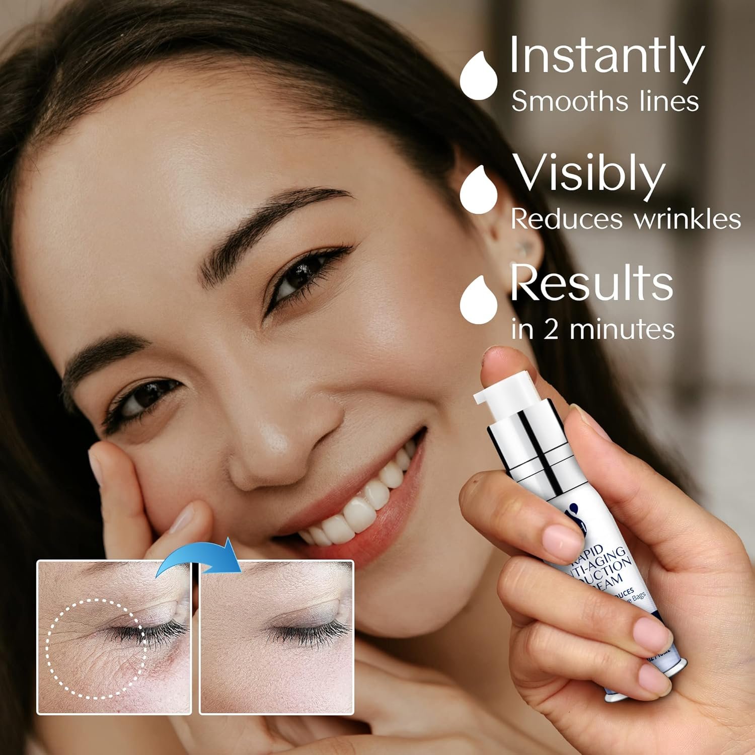 TEREZ & HONOR Anti-Aging Rapid Reduction Under-Eye Cream, Visibly and Instantly Reduces Wrinkles, Dark Circles and Eye Bags in 120 Seconds, Hydrates & Lifts Skin Rapid (0.34 fl.oz) - Image 7