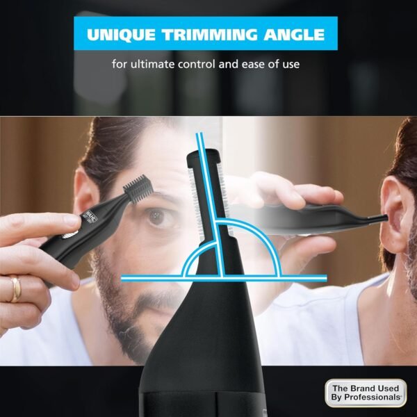 Wahl Pro Series® Rechargeable Eyebrow, Ear & Nose Hair Trimmer for Men – Painless DualTech® Eyebrow Trimmer & Facial Hair Removal Device – Model 3025656 - Image 6