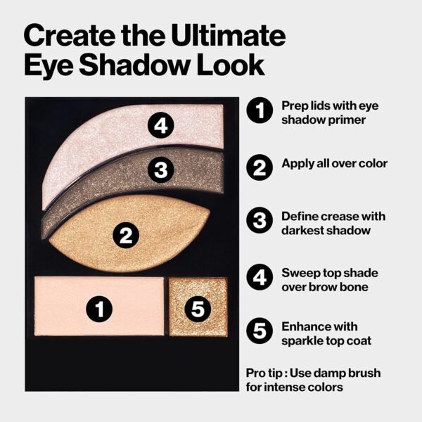 Revlon Eyeshadow Paette, PhotoReady Eye Makeup, Creamy Pigmented in Blendable Matte & Shimmer Finishes 523 Rustic, 0.01 Oz - Image 5