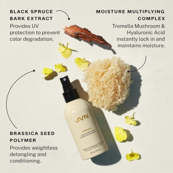 JVN Complete Leave-In Conditioning Mist, Frizz-Free Hydration Spray, UV Protection, Vegan Formula, Sulfate-Free, Travel Size, 2 Fluid Ounces - Image 6