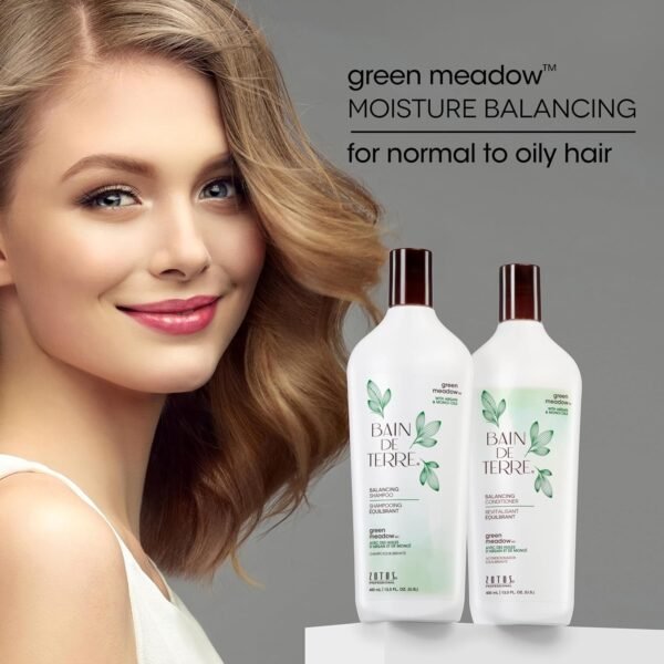 Bain de Terre Green Meadow Balancing Shampoo, Gentle Cleansing for Soft, Silky Hair with Argan & Monoi Oils, Paraben-Free, Color-Safe - Image 5