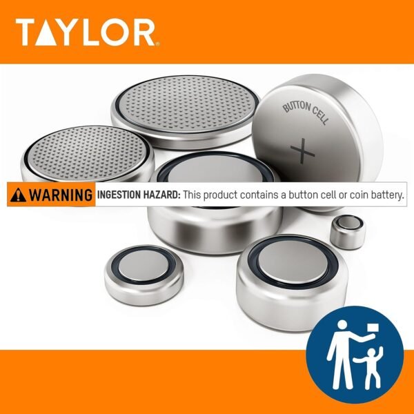 Taylor Digital Kitchen Scale with Glass Platform, Tare Button, and Plastic Body Weighs up to 11 Pounds Capacity, Silver - Image 6