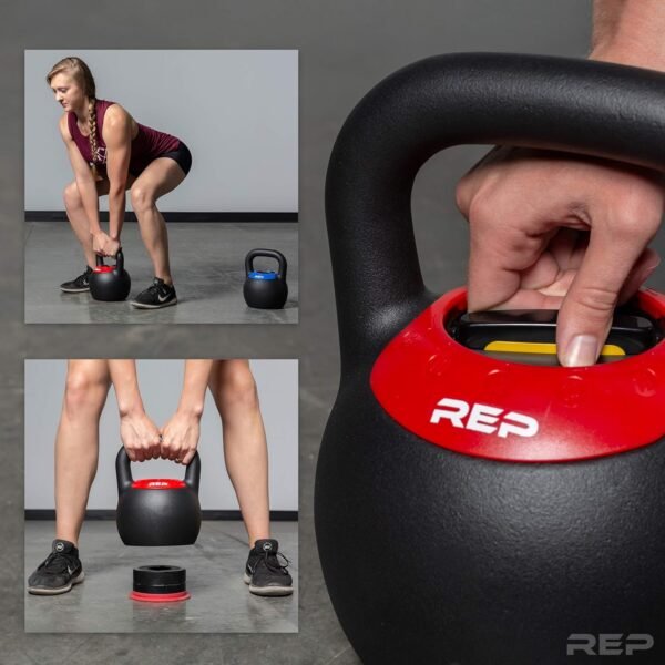 Rep Fitness Adjustable Kettlebell with Matte Powder Coating – Quickly Select From Multiple KG or LB Weight Options for HIIT and Cross-Training Workouts - Image 6