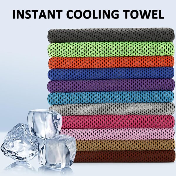 Peicees 10 Pack Microfiber Cooling Towels for Neck Sports Gym Workout Cooling Towel, Fast Drying Super Absorbent Compact Lightweight for Climbing Camping Travel Beach Swimming Backpacking - Image 6