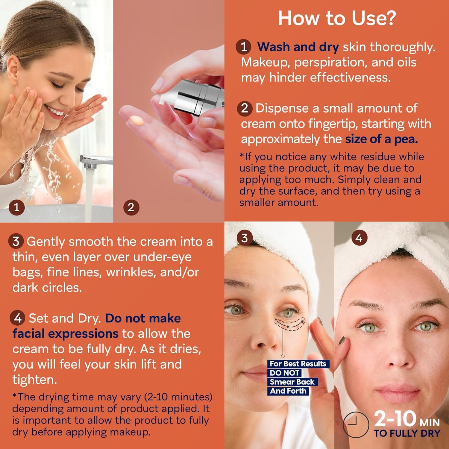 TEREZ & HONOR Anti-Aging Rapid Reduction Under-Eye Cream, Visibly and Instantly Reduces Wrinkles, Dark Circles and Eye Bags in 120 Seconds, Hydrates & Lifts Skin Rapid (0.34 fl.oz) - Image 6