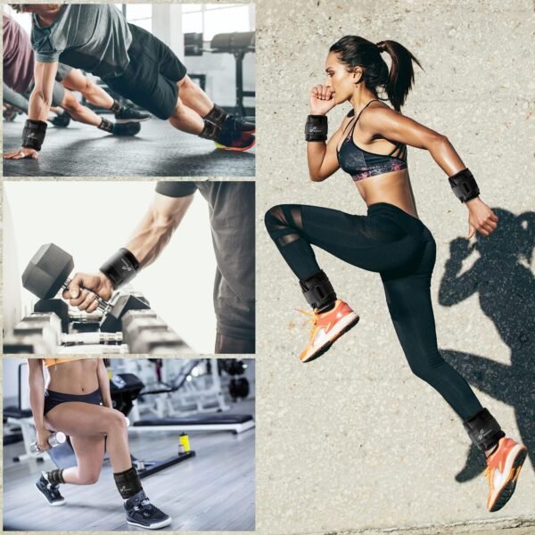 Sportneer Adjustable Ankle Wrist Weights for Men Women Kids, Adjustable Leg & Cuff Weight Straps for Fitness, Walking, Running, Aerobics, Yoga, Gym | 2 lbs for Each Ankle, 1 Pair Total Weight 4 lbs - Image 8