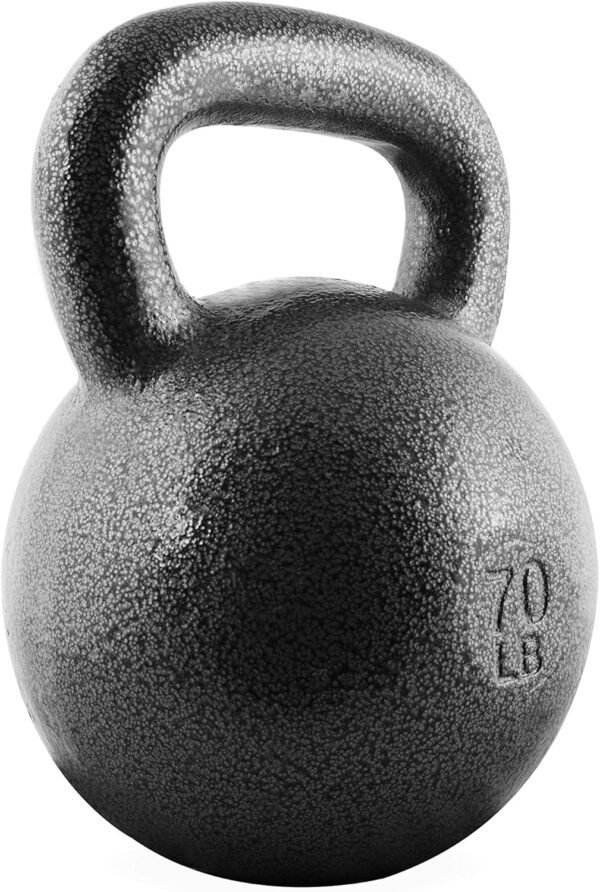 WF Athletic Supply Hammerstone Painted Cast Iron Kettlebells, Home & Gym Equipment, Great for Strength Training, Full Body Workout & Crossfit Training, Color & Size Options Available in 10-80 Pounds - Image 3