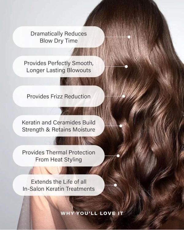 PETER COPPOLA Just Blow - Heat Protectant Spray for Blow-Drying, Anti-Frizz, Smoothing and Straightening All Hair Types - Conditions and Adds Shine - 6 oz - Image 3