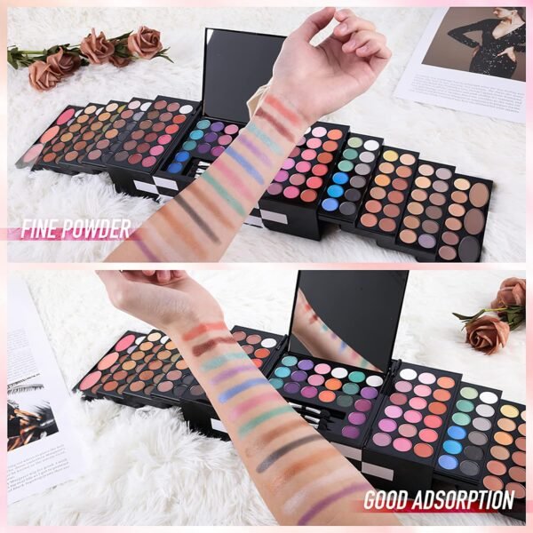 Eyeshadow Palette Cosmetics,Contour Palette Maquillaje Para Mujer,makeup Kit for Women Full Kit,With 142 Color Eyeshadow 3 Color Blush 3 Color Eyebrow Powder… - Image 6