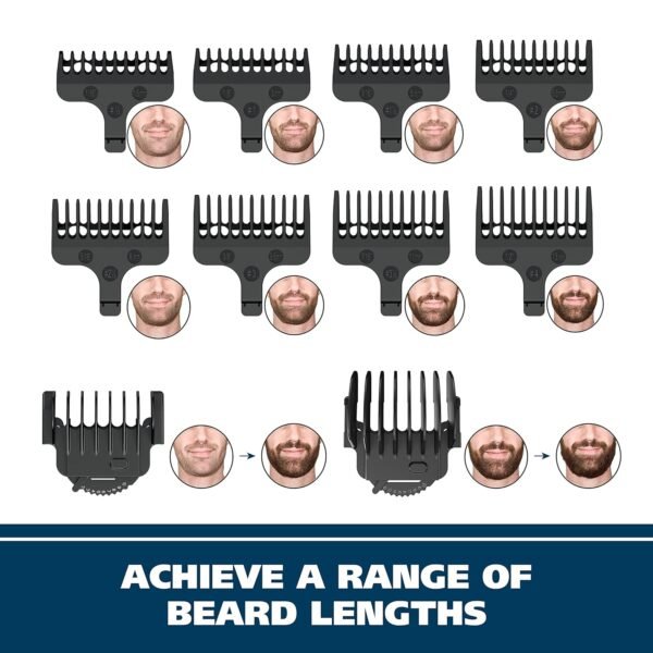 Wahl USA Stainless Steel Lithium Ion 2.0+ Beard Trimmer for Men - Electric Shaver & Nose Ear Trimmer - Rechargeable All in One Men's Grooming Kit - Model 9864SS - Image 9