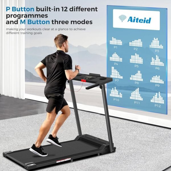 Treadmill with Handles, 2025 Upgraded Small Treadmill Home, Portable Electric Treadmills for Home 300 lbs Weight Capacity,Walking Pad Treadmill,Lightweight Folding Foldable Treadmill with LED Display - Image 6