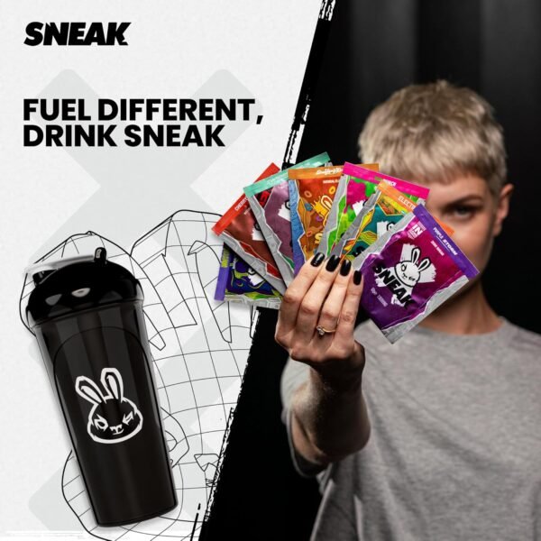 SNEAK Energy Drink Powder | 15 Assorted Servings | No Sugar. No Nasties. Just Natural Caffeine, Focus-Boosting Nootropics | 15 Servings - Image 4