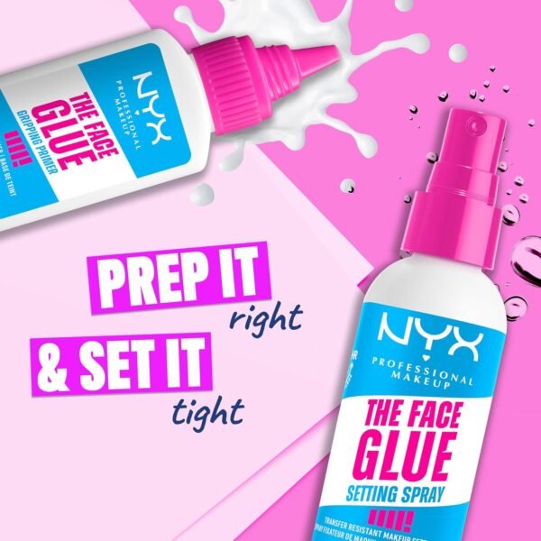 NYX PROFESSIONAL MAKEUP The Face Glue Gripping Primer, Hydrating Makeup Primer with Up To 24HR Wear, Vegan & Cruelty Free - Image 6
