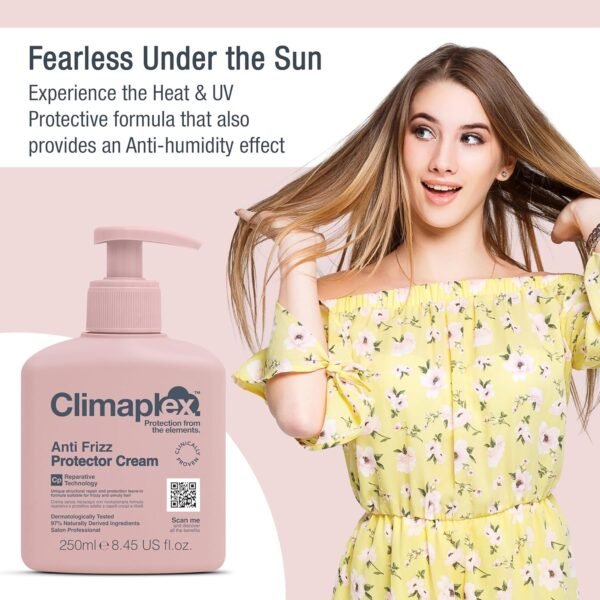 Anti Frizz Protector Cream - Shields from Heat and UV Damage - Promotes Healthy Scalp - Soothes and Improves Shine - Leaves Hair Silky Smooth - Vegan Friendly and Cruelty Free - 8.45 oz - Image 6