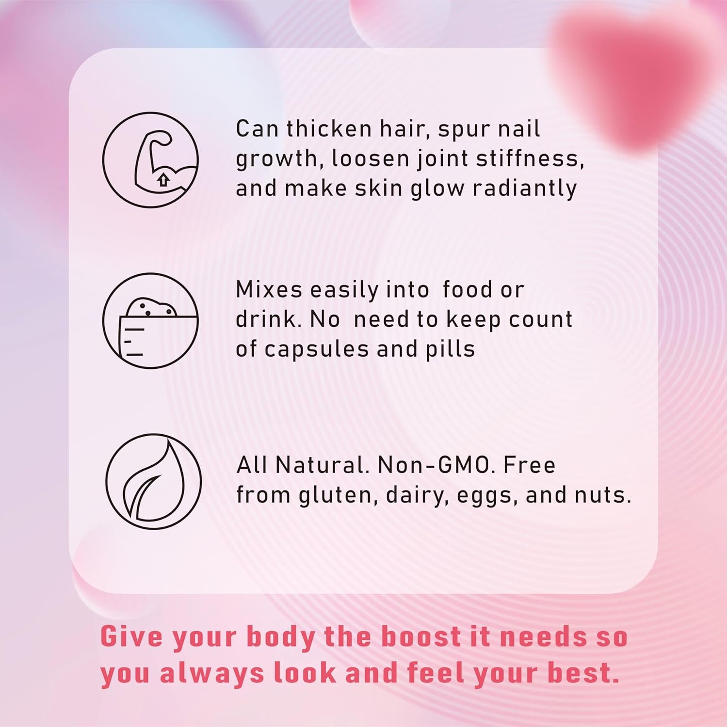 GDME Multi Collagen Peptides Powder for Women - Type I, II, III, V, X - Hydrolyzed Collagen Peptides, Supports Skin Hair Nail & Joint, Grass-Fed, Non-GMO, 120 Capsules - Image 4