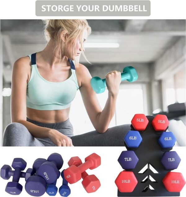 Dumbbell Storage Rack Weight Organizer Rack Only for Home Gym Weight Rack No need Assembly - Image 4