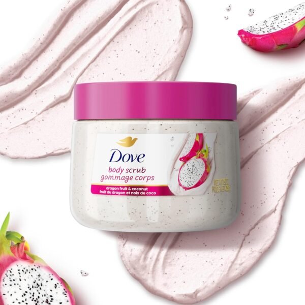 Dove Body Scrub Dragon Fruit & Coconut Cream For SIlky Smooth Skin Body Scrub Exfoliates and Provides Lasting Nourishment 15 oz - Image 7
