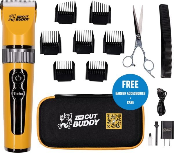 Clipper & Grooming Set for Men, Cordless Hair & Beard Trimmer, Quiet, Titanium Plated, Waterproof, Won’t Get Hot & Blades Stay Sharp, The Cut Buddy - Image 8