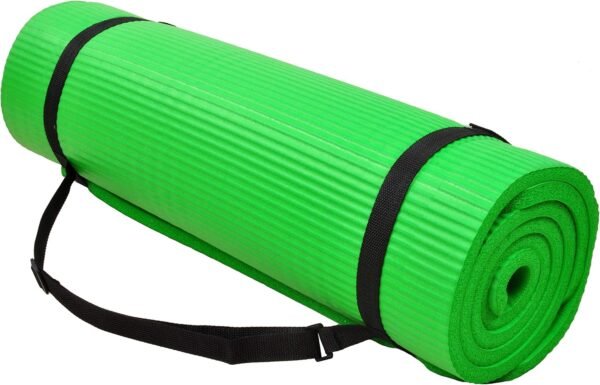 All Purpose 1/2-Inch Extra Thick High Density Anti-Tear Exercise Yoga Mat and Knee Pad with Carrying Strap and Optional Yoga Blocks, Multiple - Image 4
