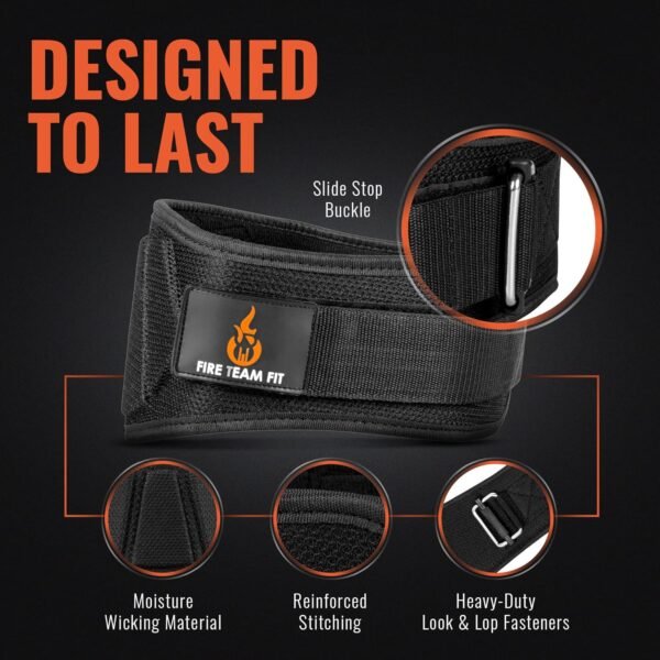 Weight Lifting Belt for Men and Women, 6 Inch, Bodybuilding & Fitness Back Support for Cross Training Workout, Squats, Lunges - Image 6