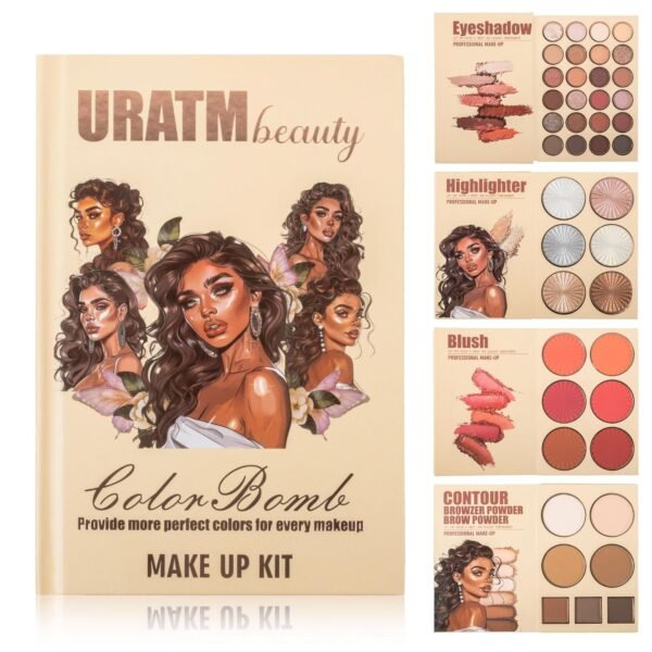4-Layer Book-Style Foldable Makeup Palette Set | Portable & Long-Lasting | Contour Blush Highlight Eyeshadow, Professional 43 Shades, Suitable for Multiple Skin Tones & Makeup Looks, Gift Idea - Image 2