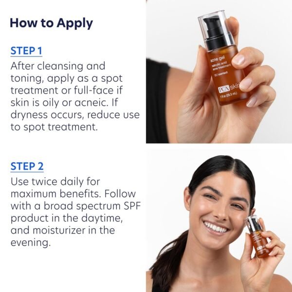 PCA SKIN Acne Gel, Acne Spot Treatment, 2% Salicylic Acid Serum, Anti Acne Serum, Evens Skin Tone, 1 fl oz Pump - Image 6