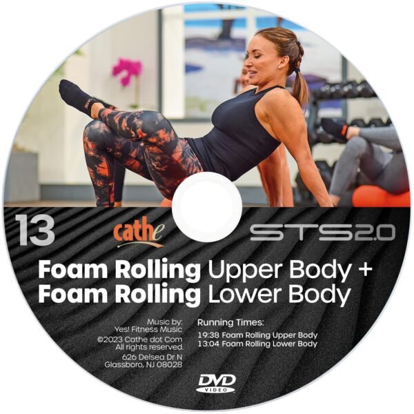 Cathe STS 2.0 Foam Rolling Upper + Lower Body Recovery Workout DVD For Women & Men - Use As a Self-Myofascial Release Techniques To Improve Mobility, Reduce Muscle Soreness, and Enhance Athletic Performance. - Image 4
