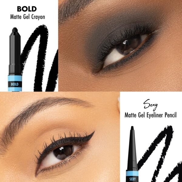 Black Radiance Bold & Sexy Gel Eyeliner,Waterproof Dual-Ended Retractable, Buildable & Blendable Smudge-Proof Smooth Matte Finish, Cruelty-Free & Vegan- After Hours - Image 4
