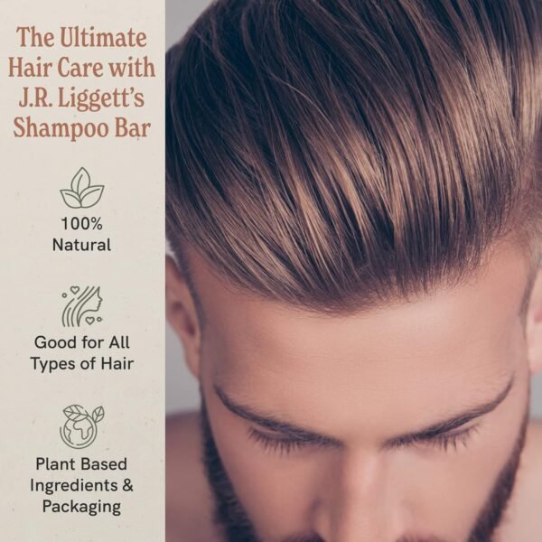 J·R·LIGGETT'S All-Natural Shampoo Bar, Virgin Coconut and Argan Oil - Strong and Healthy Hair-Nourish Follicles with Antioxidants and Vitamins-Detergent and Sulfate-Free, Set of Three, 3.5 Ounce Bars - Image 3