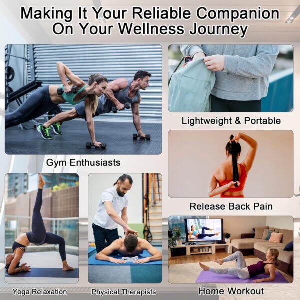 iGreely Premium Muscle Roller The Ultimate Massage Roller Stick 17 Inches Recommended by Physical Therapists Promotes Recovery Fast Relief for Cramps Soreness Tight Muscles Black - Image 6