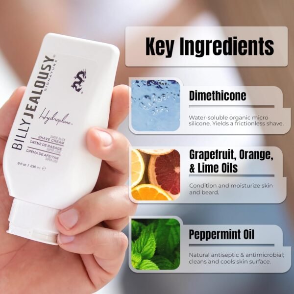 Billy Jealousy Hydroplane Foamless Super-Slick Mens Shave Cream - Image 3