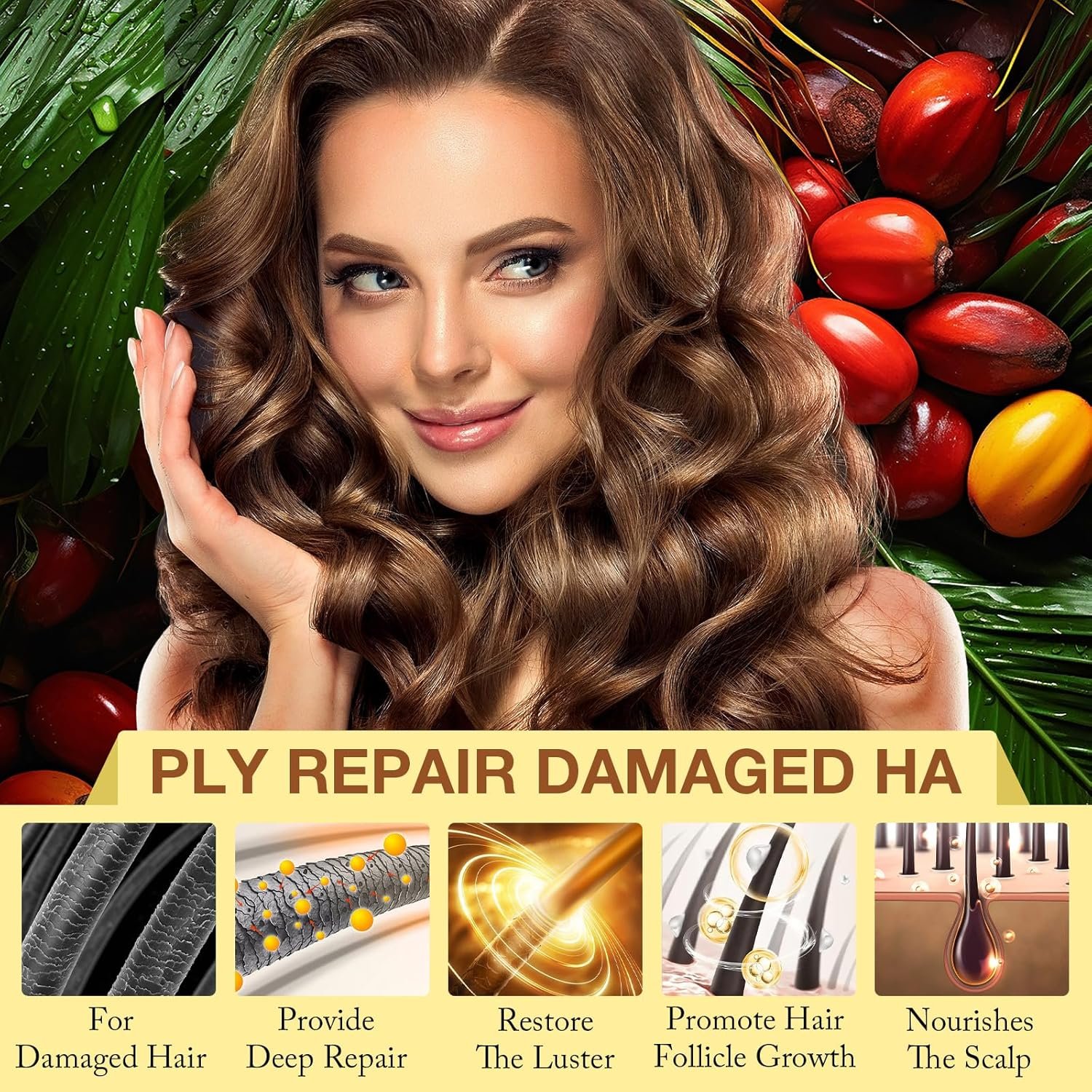 Raw Batana Oil for Hair Growth, Pure Unrefined and Organic Dr. Sebi Hair Growth Oil from Honduras, Batana Hair Growth Oil for Repairs Damaged Hair & Prevent Hair Loss (1pcs) - Image 6