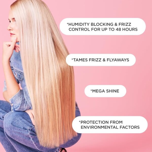 Cake Beauty Anti Frizz Shine Spray, The Shine On - Blocks Humidity for Smooth, Frizz Free, Shiny Hair - Safflower, Sweet Almond, Moringa & Argan Oil - For All Hair Types - 4.2 Oz - Image 4