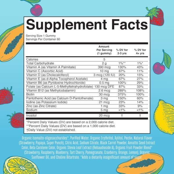 MaryRuth's Multivitamin and Probiotic Gummies (Strawberry) for Kids | Clean Label Project Verified® | Vitamins for Gut Health, Immunity, & Overall Wellness | Vegan, Non-GMO, Gluten Free - Image 7