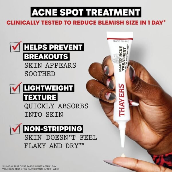 Thayers Rapid Acne Treatment with 10% Sulfur, Sulfur Acne Treatment with Niacinamide and Glycolic Acid, Soothing and Non-Stripping Skin Care, 0.68 Fl Oz - Image 3