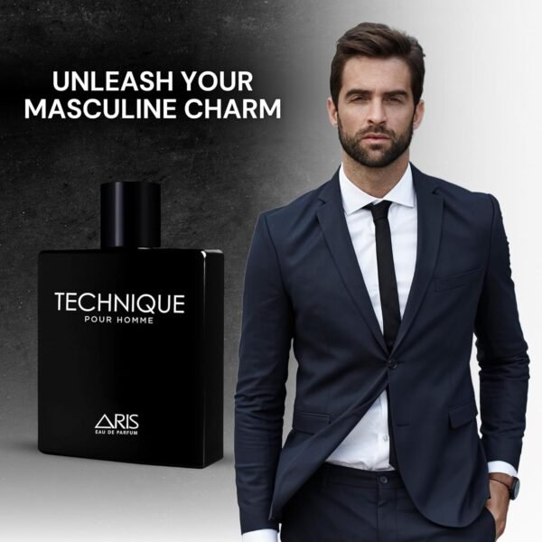 ARIS Technique Eau de Parfum Spray - Long-Lasting Sandalwood Fragrance, Powerful & Fresh Woody Perfume for Men - Perfect Ideal Gift for Him - Eau de Parfum Men - Masculine Cologne - 100ml - Image 7