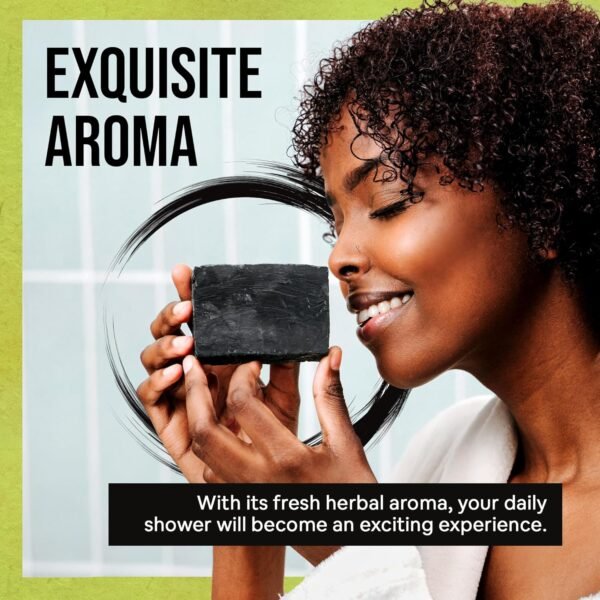 SoapFactory Organic Black Soap Bar with Activated Charcoal for Men and Women,100% Natural Facial Cleanser, Face and Body, Vegan, Handmade, 3.88 ounce - Image 5