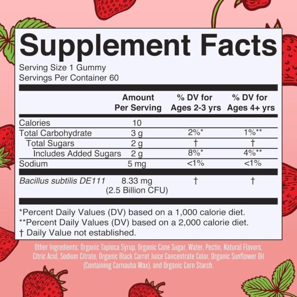 MaryRuth's Multivitamin and Probiotic Gummies (Strawberry) for Kids | Clean Label Project Verified® | Vitamins for Gut Health, Immunity, & Overall Wellness | Vegan, Non-GMO, Gluten Free - Image 8