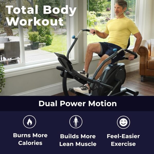 Teeter FreeStep Recumbent Cross Trainer Stepper, Zero-Impact Exercise Bike Alternative w/Patented Physical Therapy Stride, Up to 350lb, Free App w/Trainer Workouts - Image 4