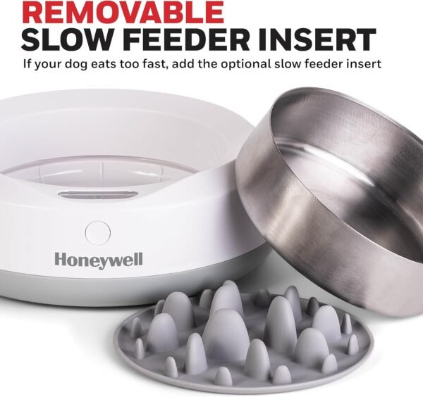 Honeywell Smart Pet Bowl with Built-in Food Scale and Removable Slow Feeder Insert, App-Based, WiFi Enabled, 2-Cup Capacity, USB Rechargeable, Ideal for Monitoring Pet's Eating Habits - Image 5