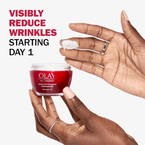 Olay Regenerist Micro-Sculpting Cream Face Moisturizer, Fragrance-Free, 1.7 oz - Image 5