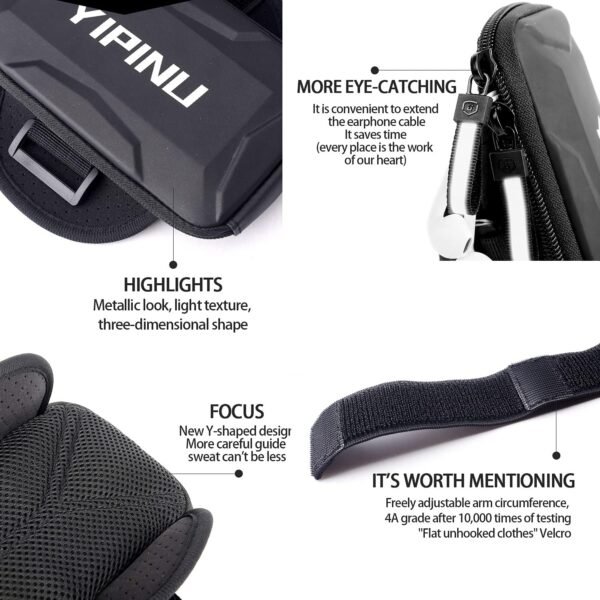 Dxyufazhe Outdoor Sports Multifunctional Armband Waterproof Running Sports Fitness Mobile Arm Bag, Compatible with iPhone 11 Pro Max 11 XS XR 8, Galaxy S20 S10 S9 Plus for Men & Women (Black) - Image 7