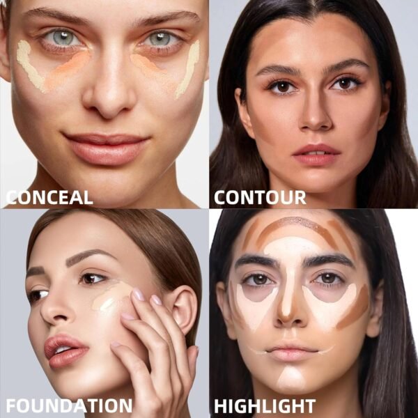 Matte Foundation Stick and Concealer Stick, Multi-use Face Makeup Foundation, Full Coverage Complexion Stick, Long Lasting and Waterproof Foundation for Natural and Flawless Makeup - Image 3