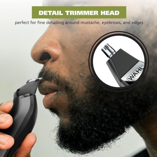 Wahl Color Pro All in One Rechargeable Cordless Color Coded Beard Trimmer with Detail Eyebrow Trimmer and Rotary Nose Hair Trimmer for Men- Model 3025945 - Image 8