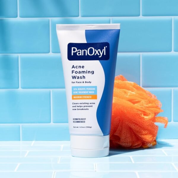 PanOxyl Acne Foaming Wash Benzoyl Peroxide 10% Maximum Strength Antimicrobial, 5.5 Oz - Image 9