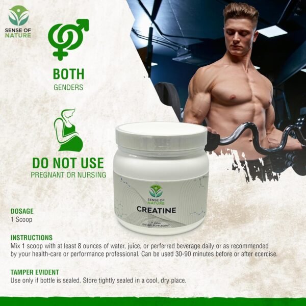Creatine Monohydrate Powder 90 Servings - 5g (5000mg) of Micronized Creatine Powder per Serving, Creatine Pre Workout, Creatine for Building Muscle, Creatine Monohydrate 450g(1.0lbs) - Image 8