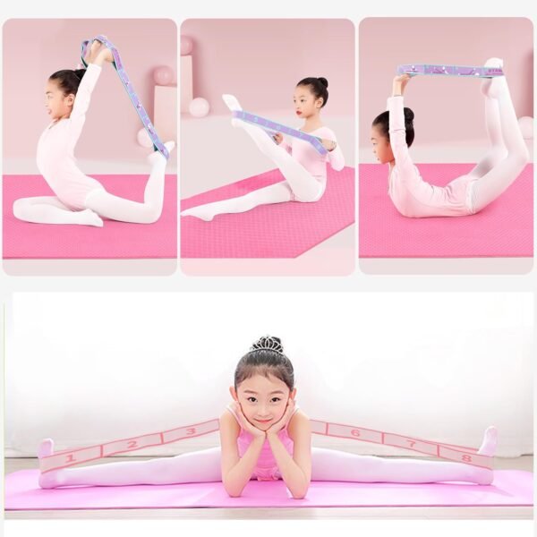 2 PCS Stretch Strap for Kids Dance Elastic Band for Children Gymnastics Stretching Strap Kids Stretching Bands Multi-Loop Adjustable Exercise Bands Stretching Resistance Ballet Bands -8 Loops - Image 7