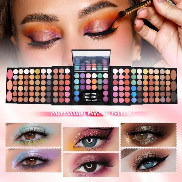 Eyeshadow Palette Cosmetics,Contour Palette Maquillaje Para Mujer,makeup Kit for Women Full Kit,With 142 Color Eyeshadow 3 Color Blush 3 Color Eyebrow Powder… - Image 3