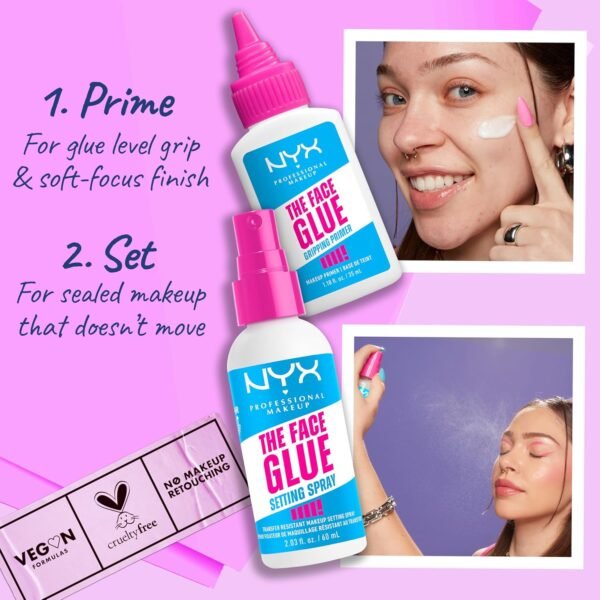 NYX PROFESSIONAL MAKEUP The Face Glue Gripping Primer, Hydrating Makeup Primer with Up To 24HR Wear, Vegan & Cruelty Free - Image 7